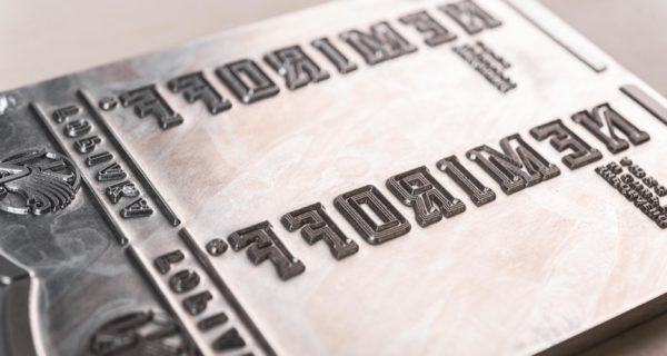 Магнієві кліше для конгреву та тиснення, шрифт Брайля