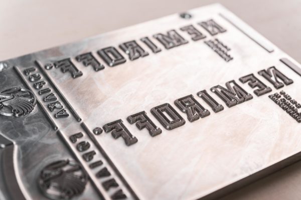 Магнієві кліше для конгреву та тиснення, шрифт Брайля